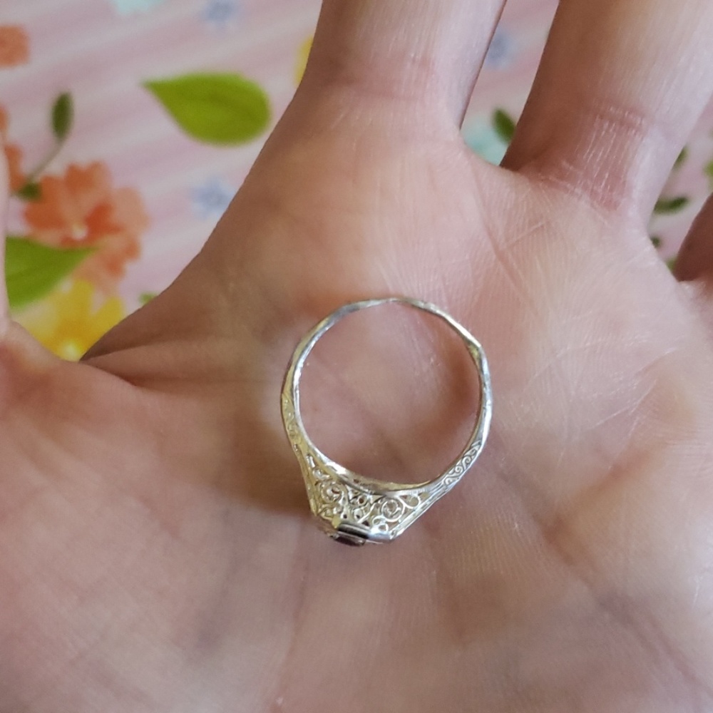 SOLD | 0.76ctw Genuine Amethyst Filigree - Picture 4 of 8